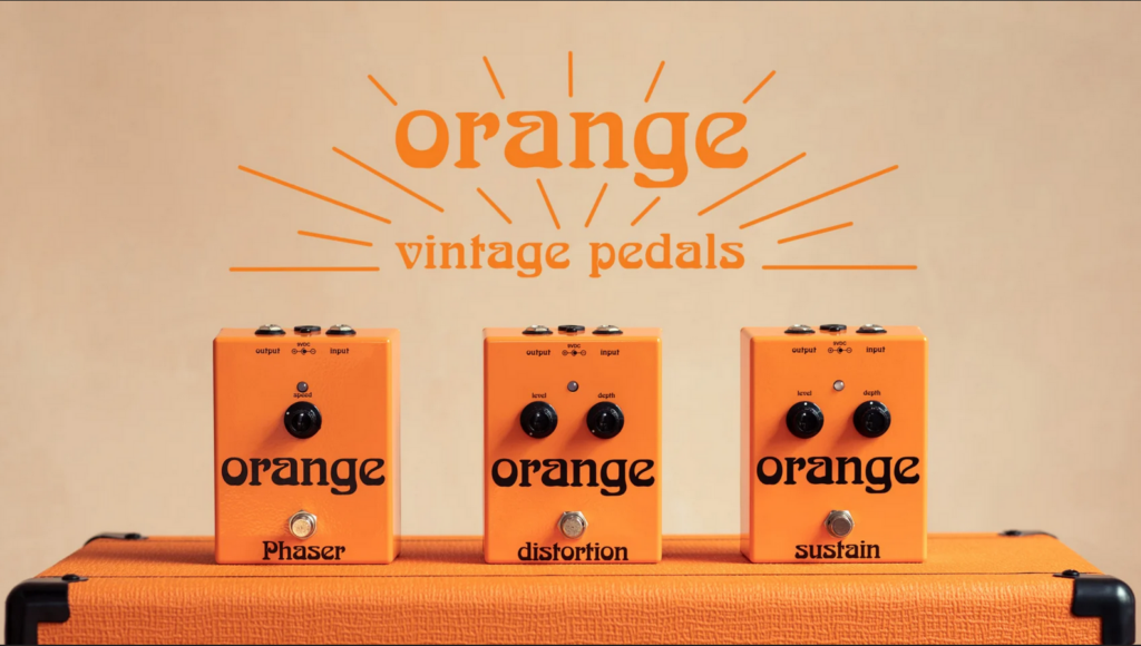 orange vintage pedals